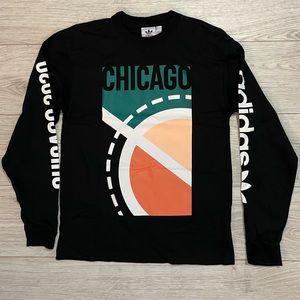 Limited Edition Graphic Adidas Original Long Sleeve Shirt w/Logos On Sleeves